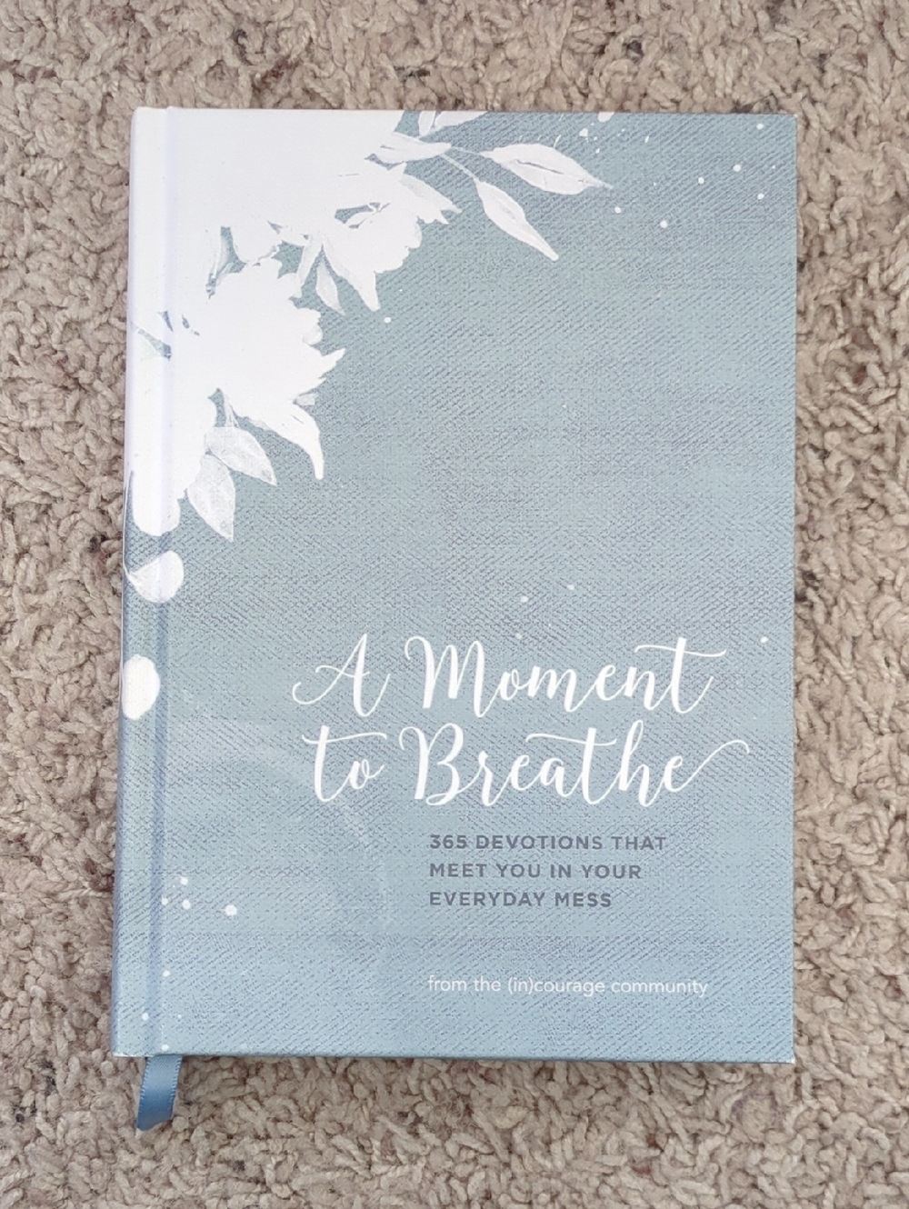 NWOT: A Moment to Breathe Devotional Journal - Light Blue with White Floral